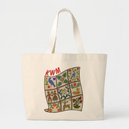 Bolsa Tote Grande Applique Story Quilt - Personalizado