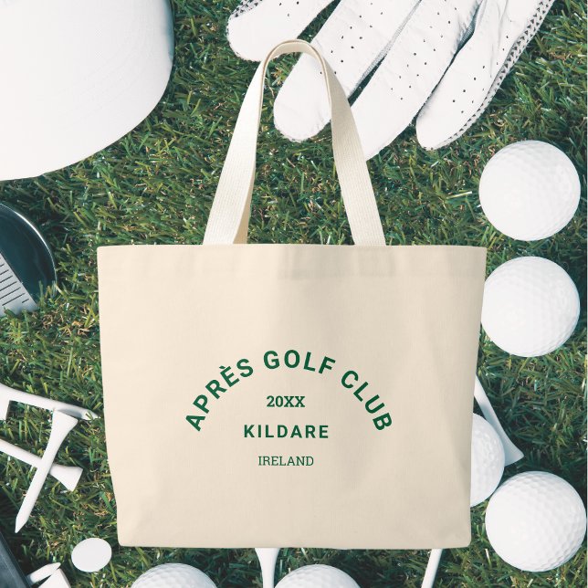 Bolsa Tote Grande Après Golf Club Forest Green Golf Social Crest (Criador carregado)
