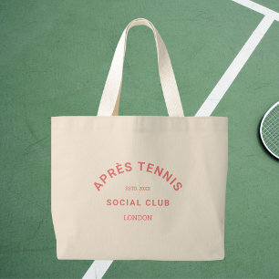 Bolsa Tote Grande Après Tennis Social Club Crista Rosa Personalizada