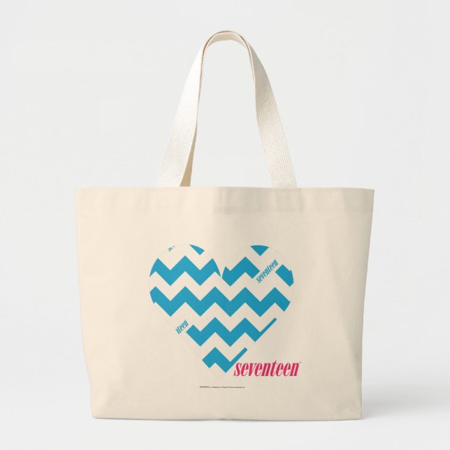 Bolsa Tote Grande Aqua 4 do ziguezague (Frente)