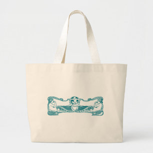 Bolsa Tote Grande Aqua Art Nouveau Sereids