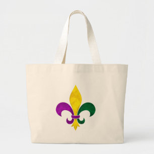 Bolsa Tote Grande aquarela fleur de lis