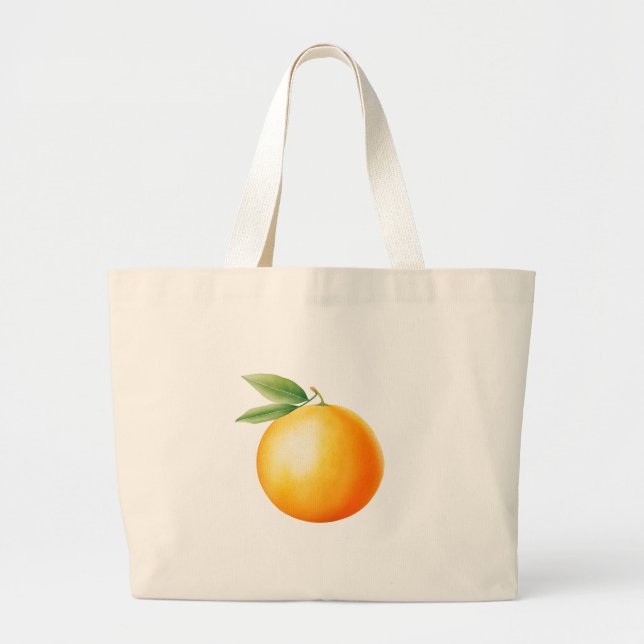 Bolsa Tote Grande Aquarela Laranja (Frente)