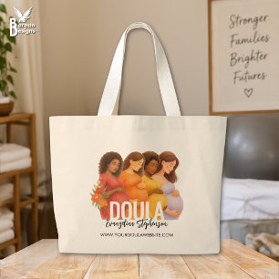 Bolsa Tote Grande Aquarela Parteira Ginecologista e Obstetra DOULA P
