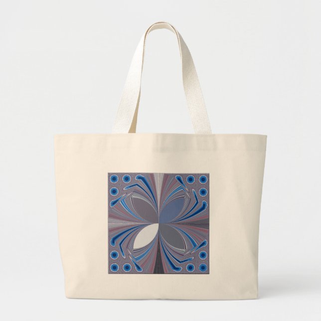 Bolsa Tote Grande Aranha azul (Frente)