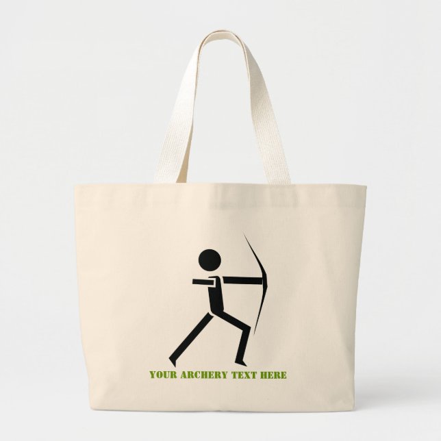 Bolsa Tote Grande Archer com seu arco preto, arquivista verde person (Frente)