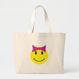 Bolsa Tote Grande Arco amarelo do rosa da cara