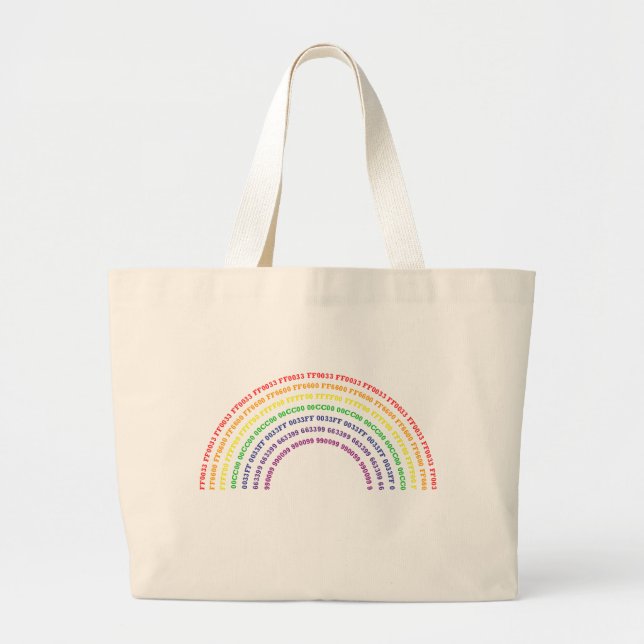 Bolsa Tote Grande Arco-íris do Hex (Frente)