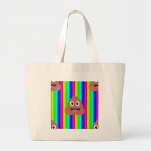 Bolsa Tote Grande arco-íris emoji