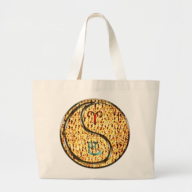 Bolsa Tote Grande Áries e Cobra de incêndio (Frente)