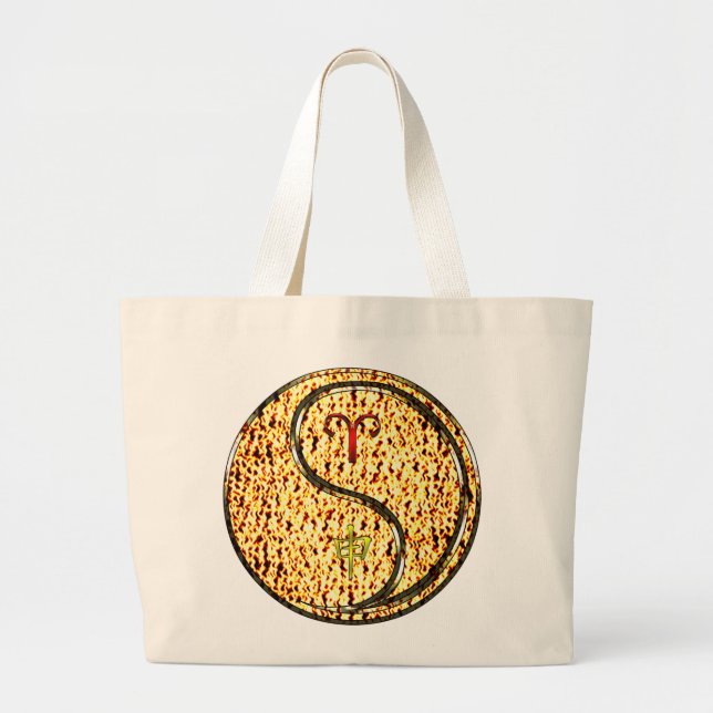 Bolsa Tote Grande Áries & Macaco de Fogo (Frente)