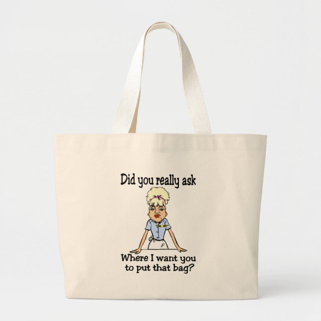 Bolsa Tote Grande Armazene o saco (Frente)