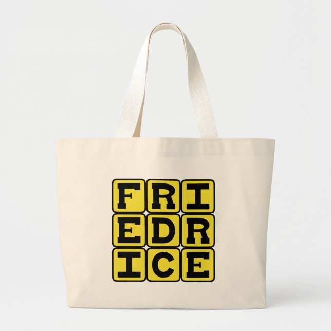 Bolsa Tote Grande Arroz Frito, Acompanhamento Chinês (Frente)
