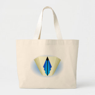 Bolsa Tote Grande Art Deco Motif em Blues e Creams Large Tote Bag