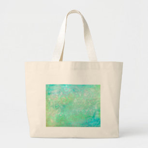 Bolsa Tote Grande Arte Abstrato azul e verde