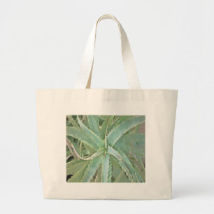 Bolsa Tote Grande Arte acrílica incrível Aloe Vera