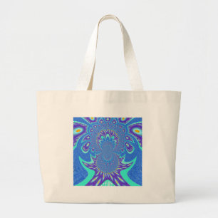 Bolsa Tote Grande Arte azul moderna