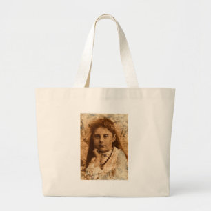 Bolsa Tote Grande Arte de Digitas dos olhos com alma