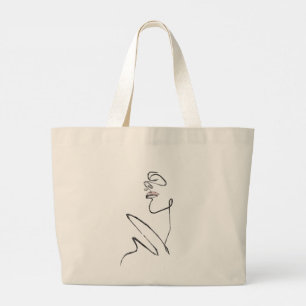 Bolsa Tote Grande Arte de linha 3D lado B - Artista - CardArts