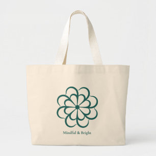 Bolsa Tote Grande Arte Floral Abstrata Presente de Flor Moderna