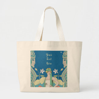 Bolsa Tote Grande Arte Nova Personalizada Antiga Porta da Senhora Az