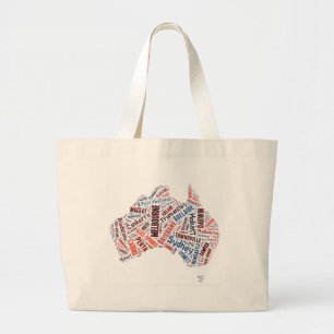 Bolsa Tote Grande Arte Word da Austrália