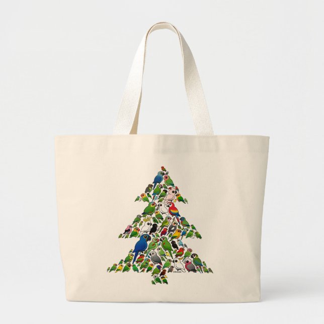 Bolsa Tote Grande Árvore de Natal de Cenoura (Frente)