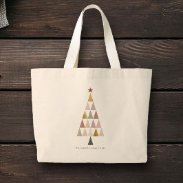 Bolsa Tote Grande Árvore de Natal Simples e Moderna do Scandi