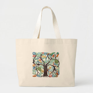 Bolsa Tote Grande ÁRVORE do pastel da VIDA