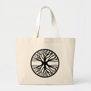 Bolsa Tote Grande Árvore do tatuagem da vida
