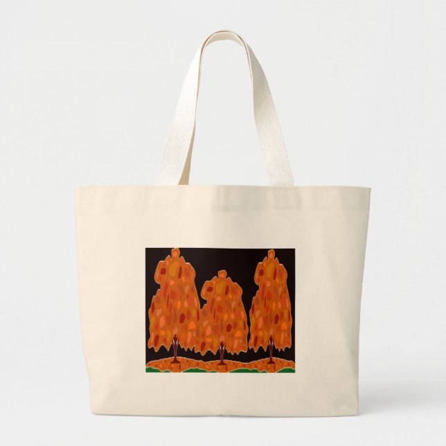 Bolsa Tote Grande Árvores com cor - (Frente)