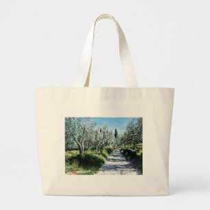 BOLSA TOTE GRANDE ÁRVORES DE AZEITONA NA PAISAGEM DA TÚSCULA