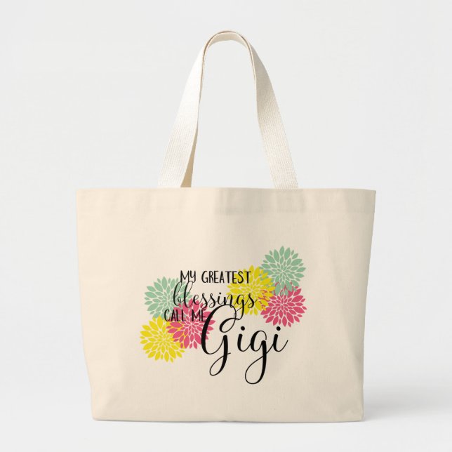 Bolsa Tote Grande As bênçãos de Gigi (Frente)