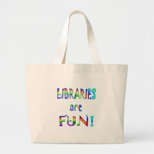 Bolsa Tote Grande As bibliotecas são divertimento