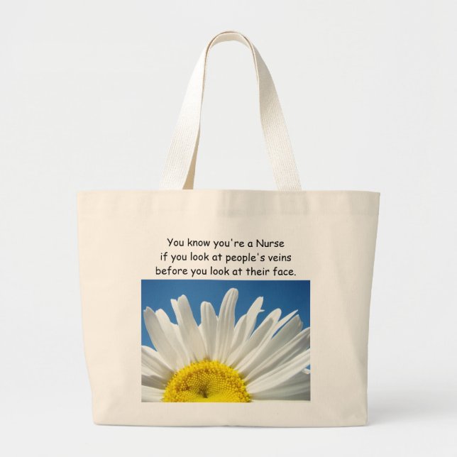 Bolsa Tote Grande As enfermeiras ensacam o humor que engraçado você (Frente)