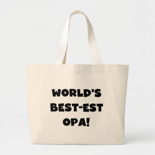 Bolsa Tote Grande As melhores t-shirts e presentes de texto preto Op