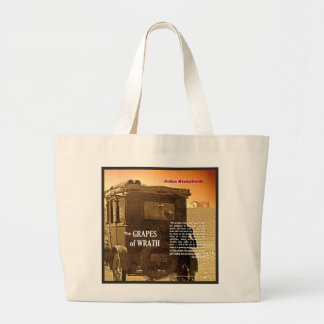 Bolsa Tote Grande As uvas do texto do Wrath