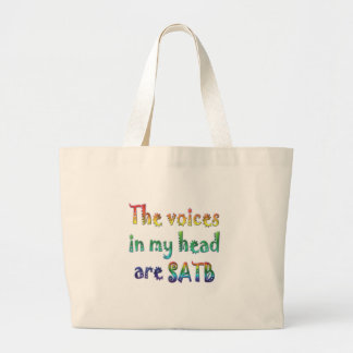 Bolsa Tote Grande As vozes em minha cabeça são SATB