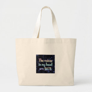 Bolsa Tote Grande As vozes em minha cabeça são SATB