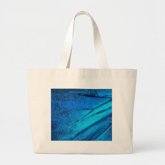 Bolsa Tote Grande Asa Azul Iridescente da Borboleta