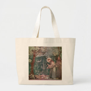 Bolsa Tote Grande Assisi, St Francis e os pássaros