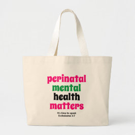 Bolsa Tote Grande Assuntos de Saúde Mental Perinatal