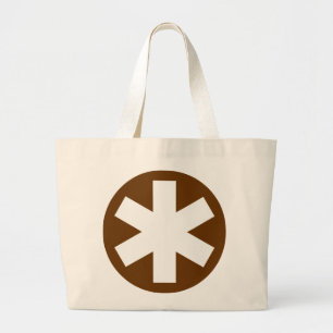 Bolsa Tote Grande Asterisco - Marrom