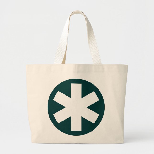 Bolsa Tote Grande Asterisco - Verde Escuro (Frente)