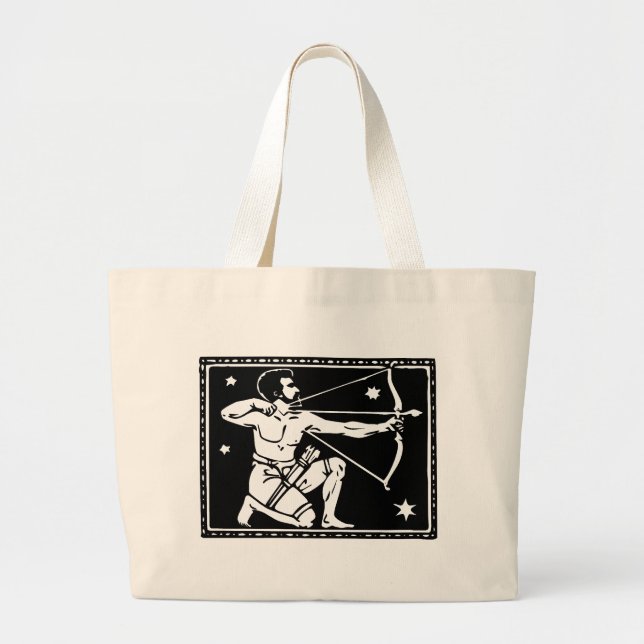 Bolsa Tote Grande Astrologia Antigua Zodiaca Sagittarius Totebag (Frente)