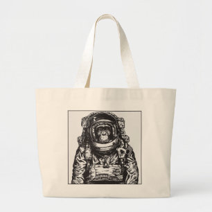 Bolsa Tote Grande Astronauta do macaco