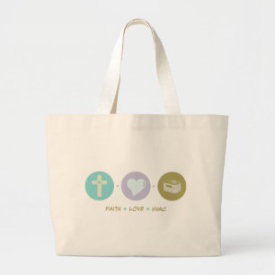Bolsa Tote Grande ATAC do amor da fé