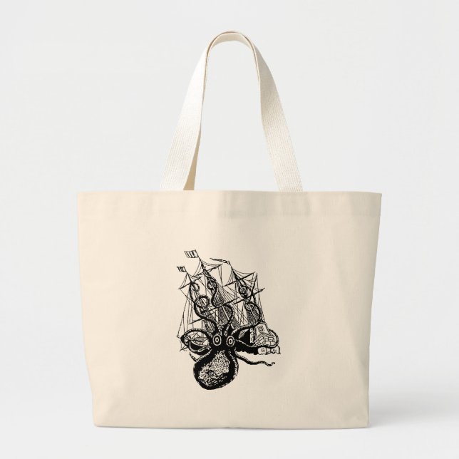 Bolsa Tote Grande Ataque de Kraken (Frente)