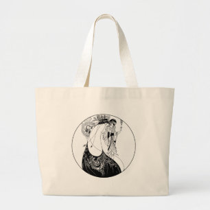 Bolsa Tote Grande Aubrey Beardsley A Saia do Pavão Art Nouveau