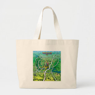 Bolsa Tote Grande Austin Map
